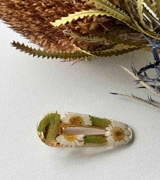 Pressed Flower Hair Clip