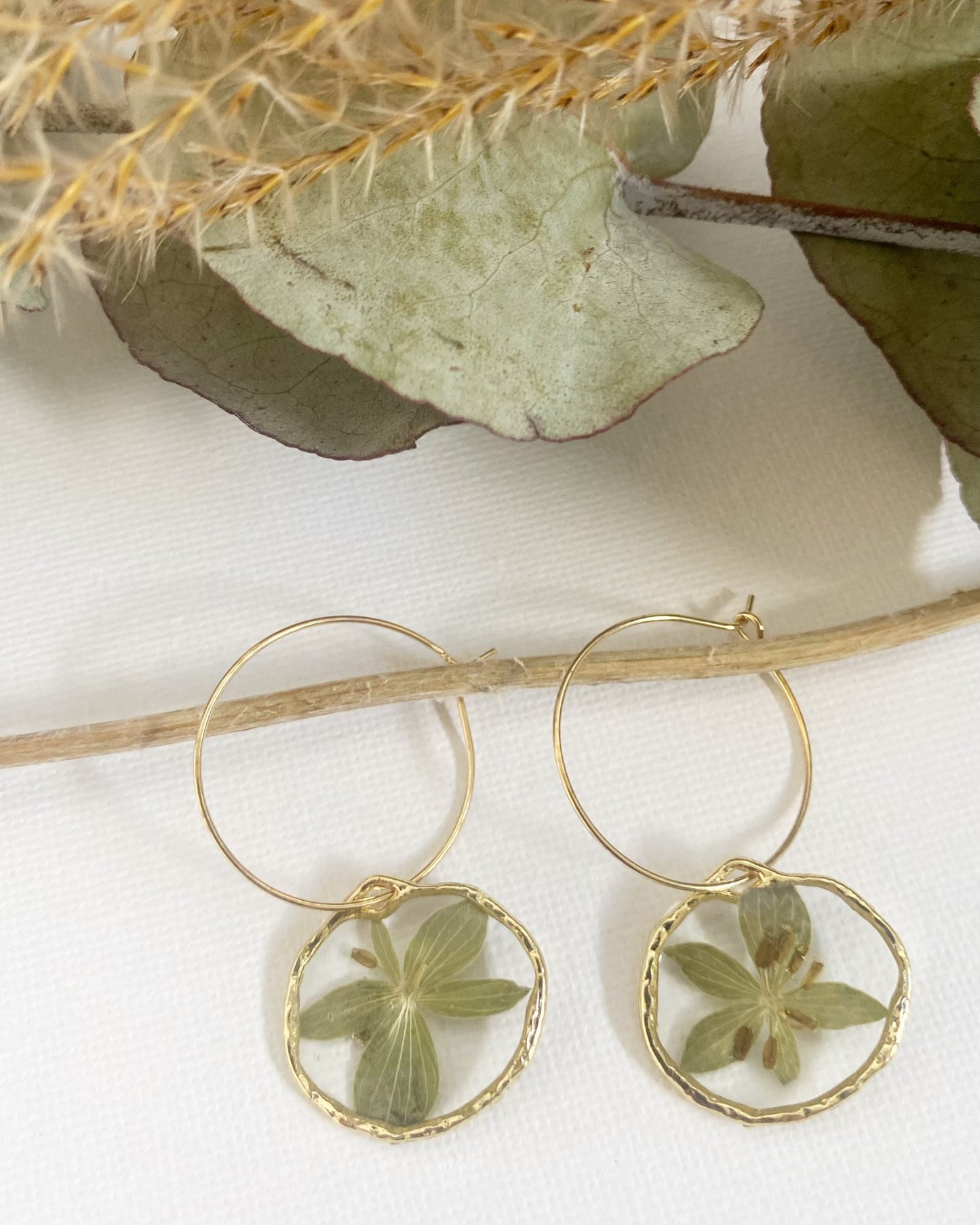 Pressed Flower Earrings