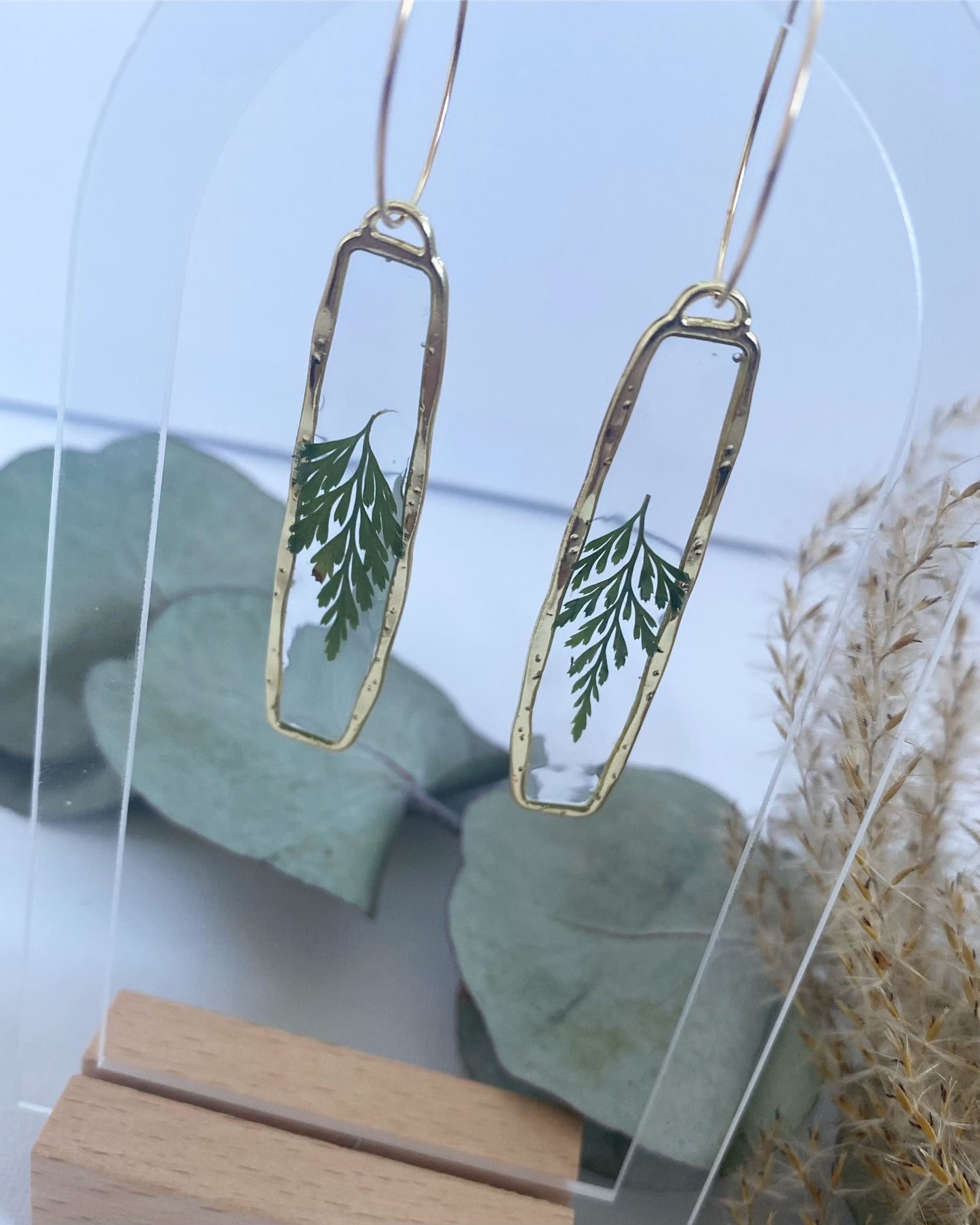 Pressed Fern Earrings