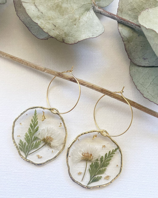 Pressed Flower Earrings