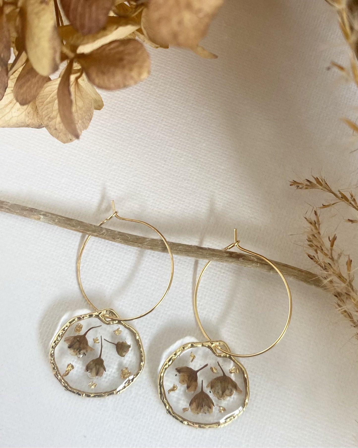 Pressed Flower Earrings